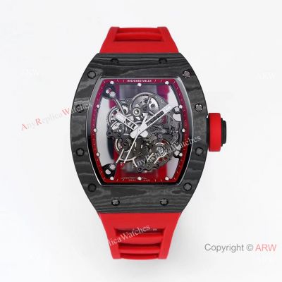 BBR Super Clone Richard Mille RM 055 NTPT Carbon Watches Red Crown